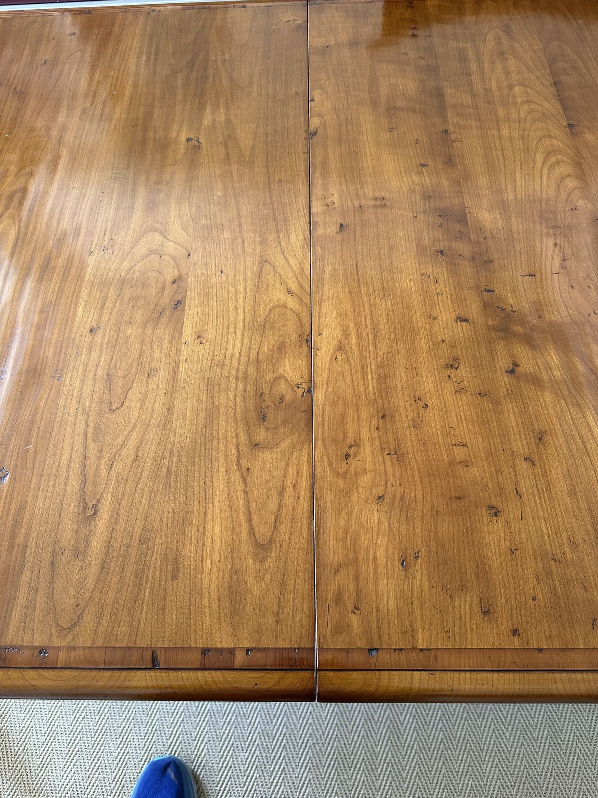 Cherry Wood Dining Table And Chairs Set photo vinterior
