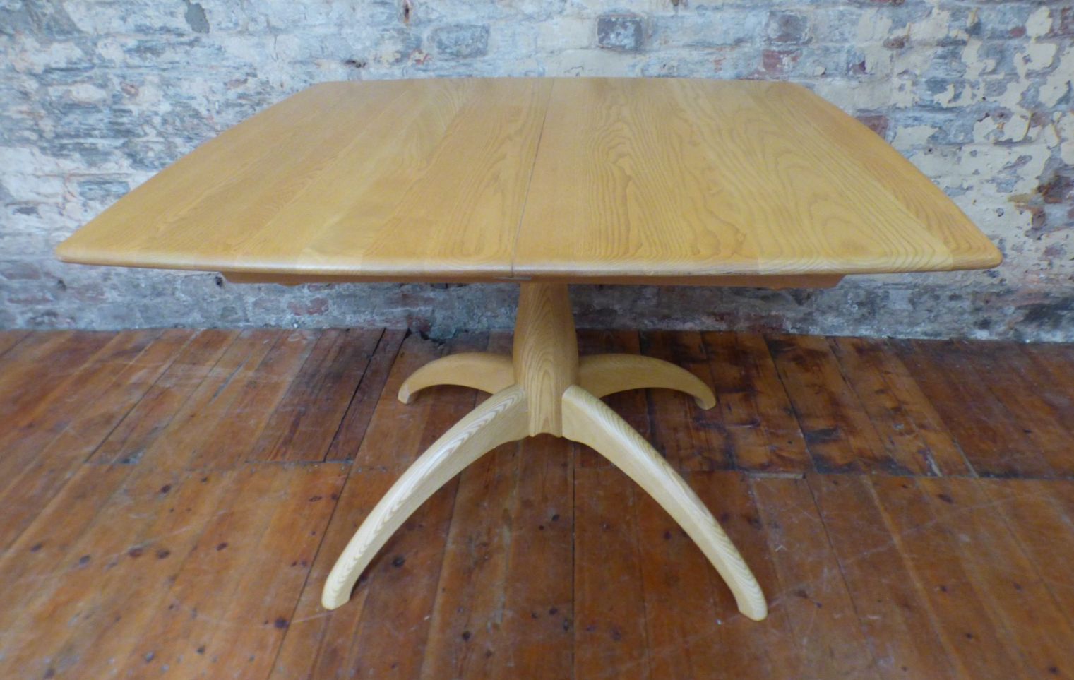 photo vintage Modern Ercol Model 1192 Extendable Pedestal Windsor Dining Table Uk Deliver Vgc