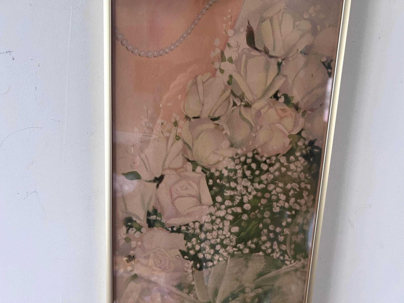 Genuine 1927 Pompeian Beauty Yard Long Calendar Print, "The Bride" By Rolf Armstrong, Framed Antique Art Deco Flapper Poster Advertising Art photo 150.0