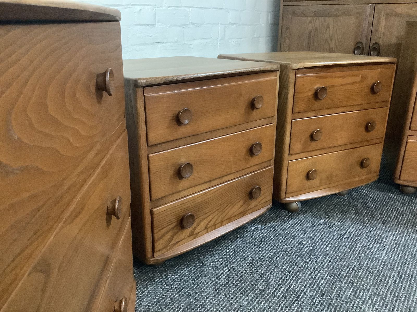 Ercol Bedroom Furniture Suite. Early Windsor Models Produced England 1956. photo furniture