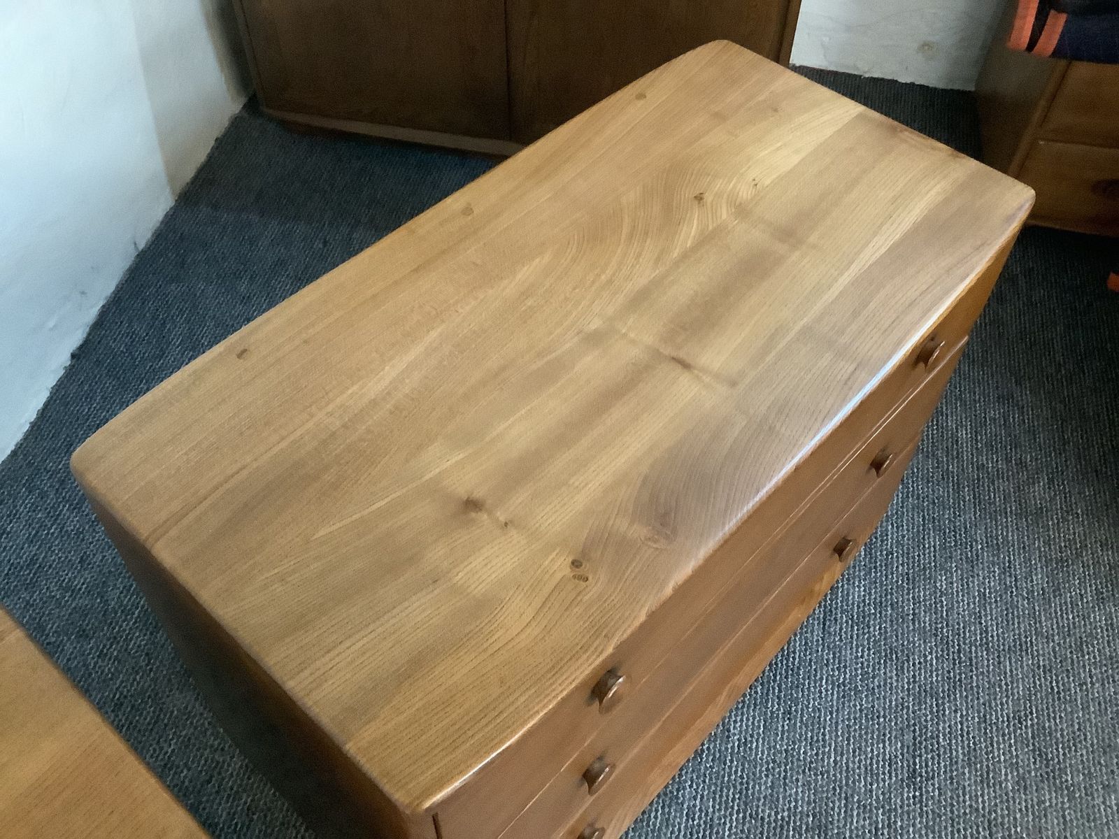 Furniture Ercol Bedroom Furniture Suite. Early Windsor Models Produced England 1956. photo