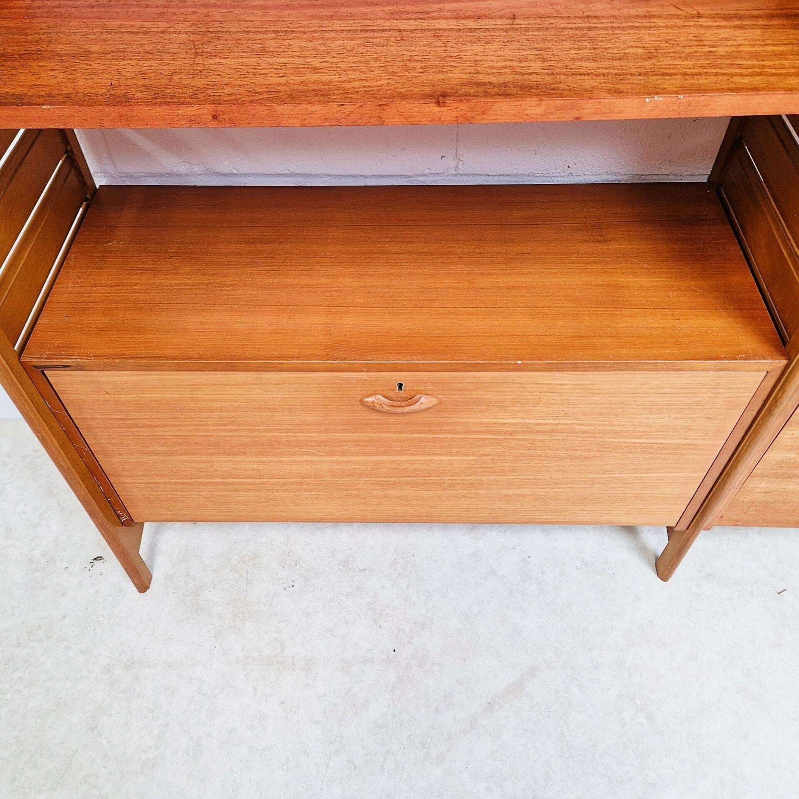 Staples Ladderax Vintage Mid Century 1960s Danish Design 2 Bay Cabinet Shelf Modular System Pg215 photo vintage