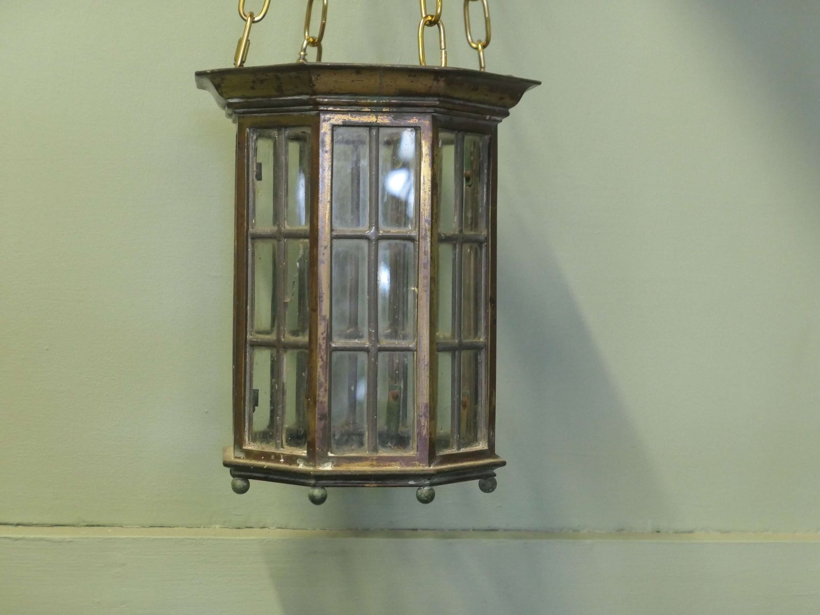 A Pair Of 19th Century Bronze Lantern Ceiling Light Shades This Is A Very Rare Pair photo vinterior