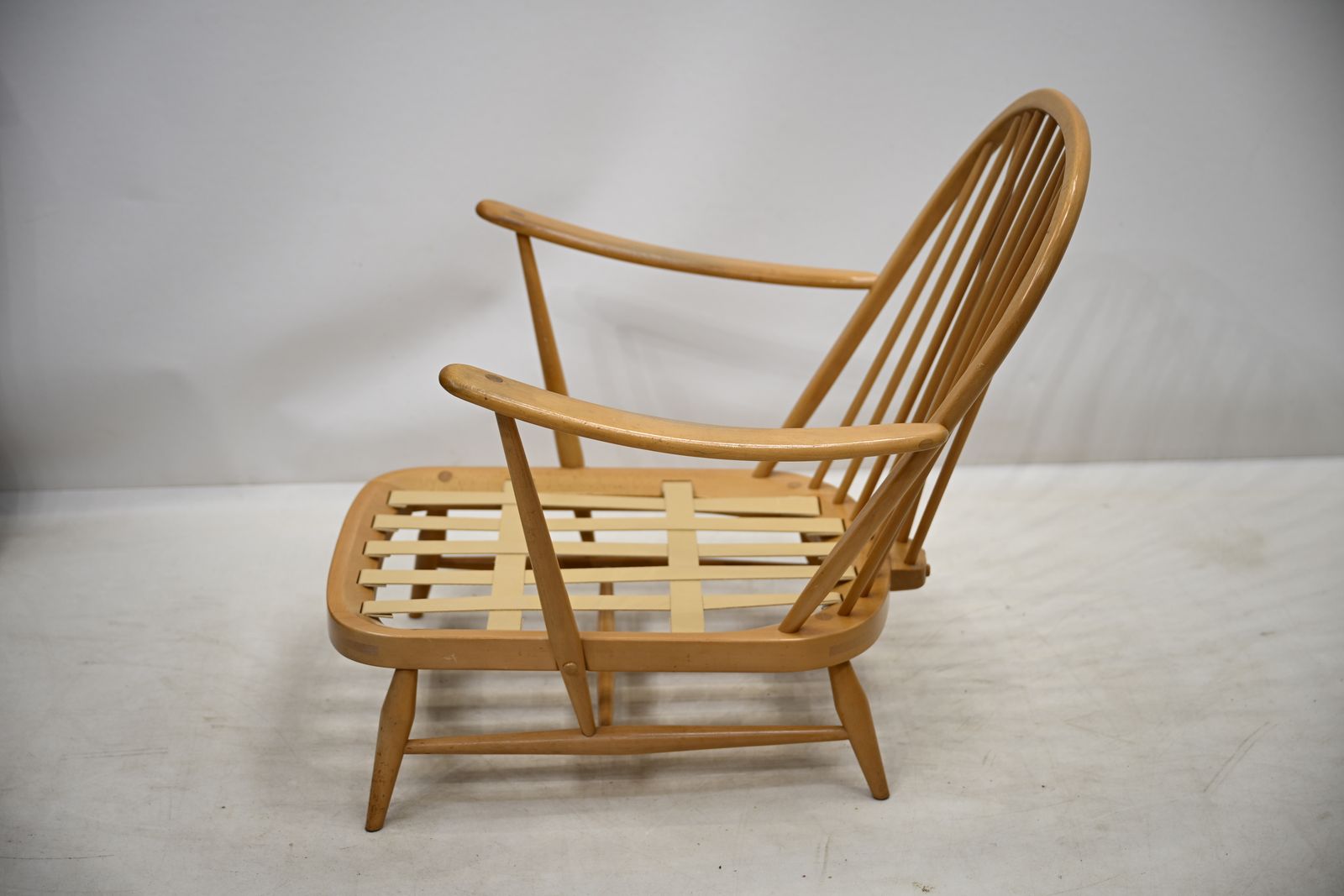 photo buy Ercol Windsor Easy Chair Model 203 1970s New Webbing Light Finish Free Delivery*
