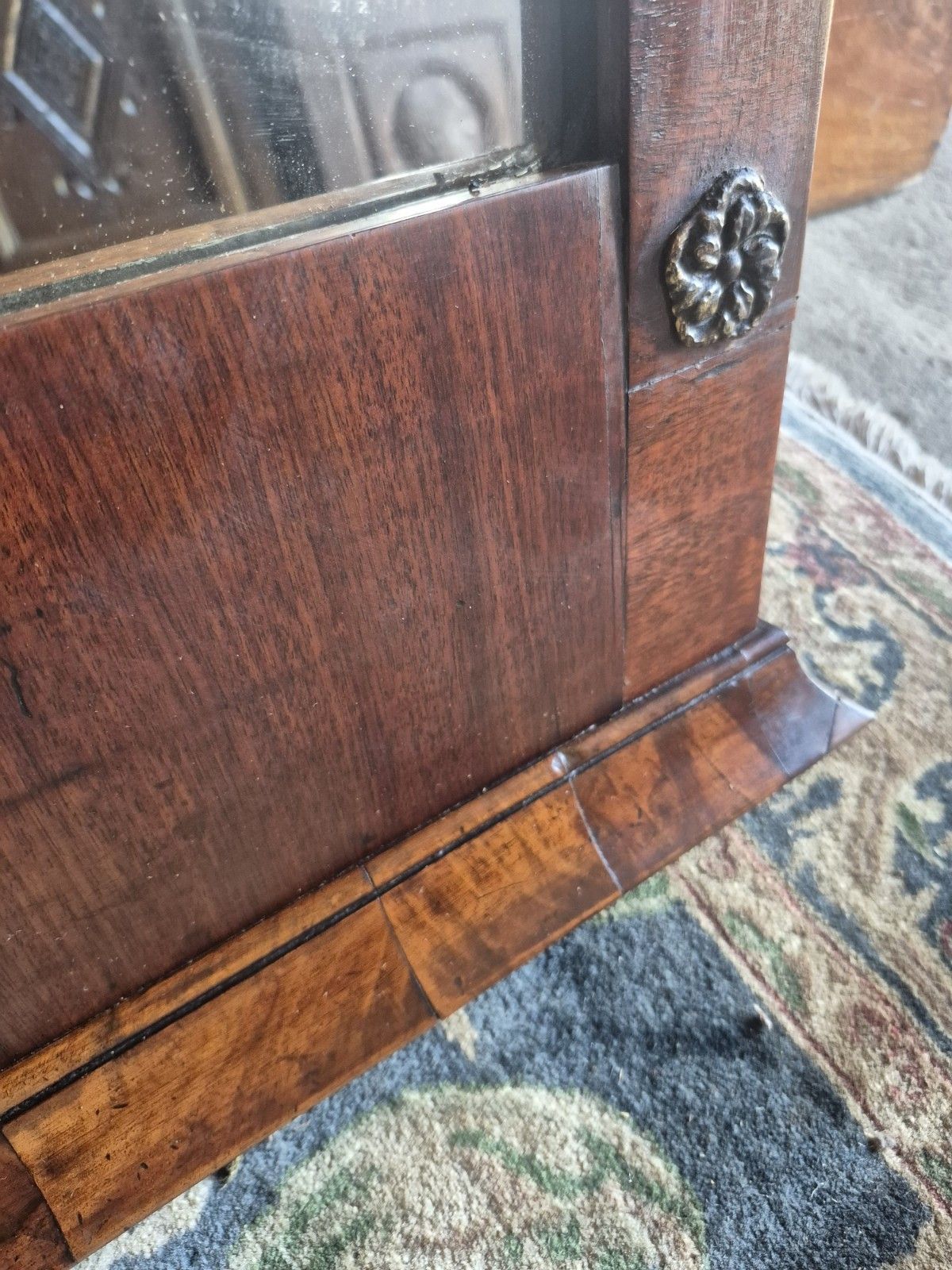 photo vintage An Amazing 19th C Italian Pier Mirror Winged Putti , Satine, Walnut And Poplar