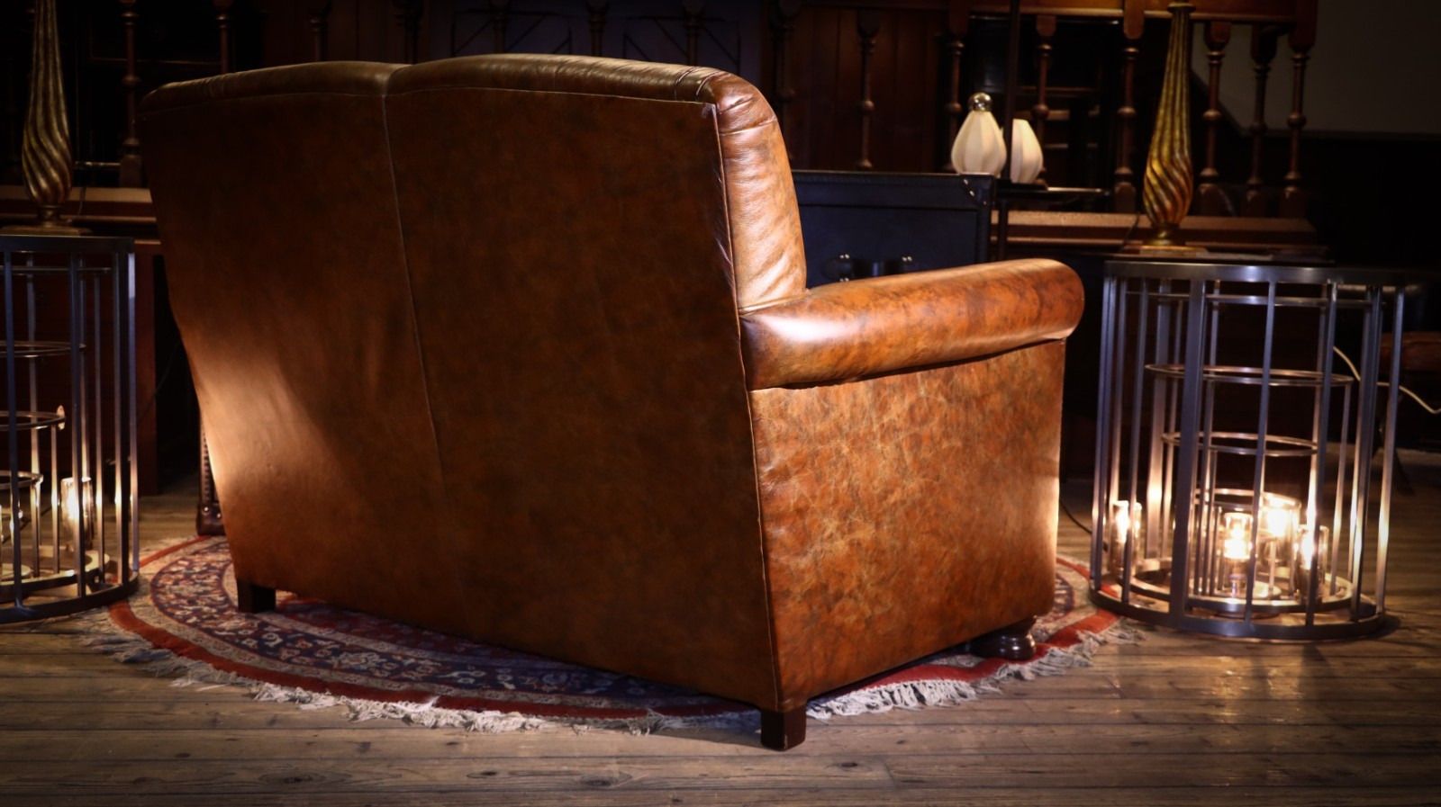 Furniture Stunning Tetrad Prince Midi 2 Seater Leather Club Small Sofa Brompton Tan 🚚🇬🇧 photo