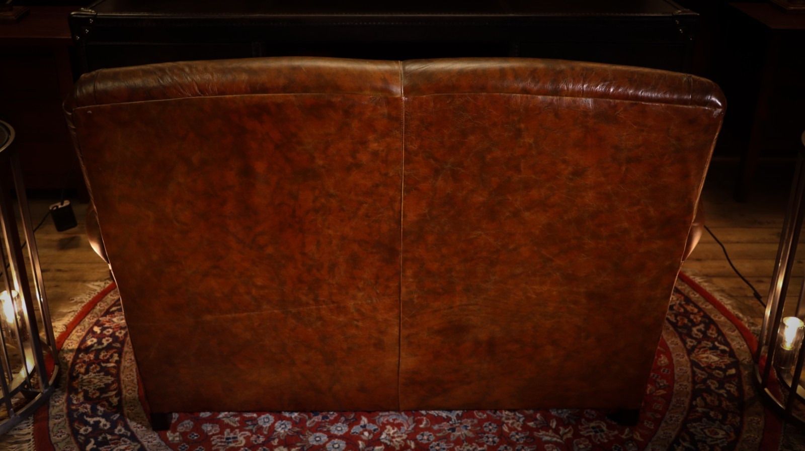 photo vinterior Stunning Tetrad Prince Midi 2 Seater Leather Club Small Sofa Brompton Tan 🚚🇬🇧