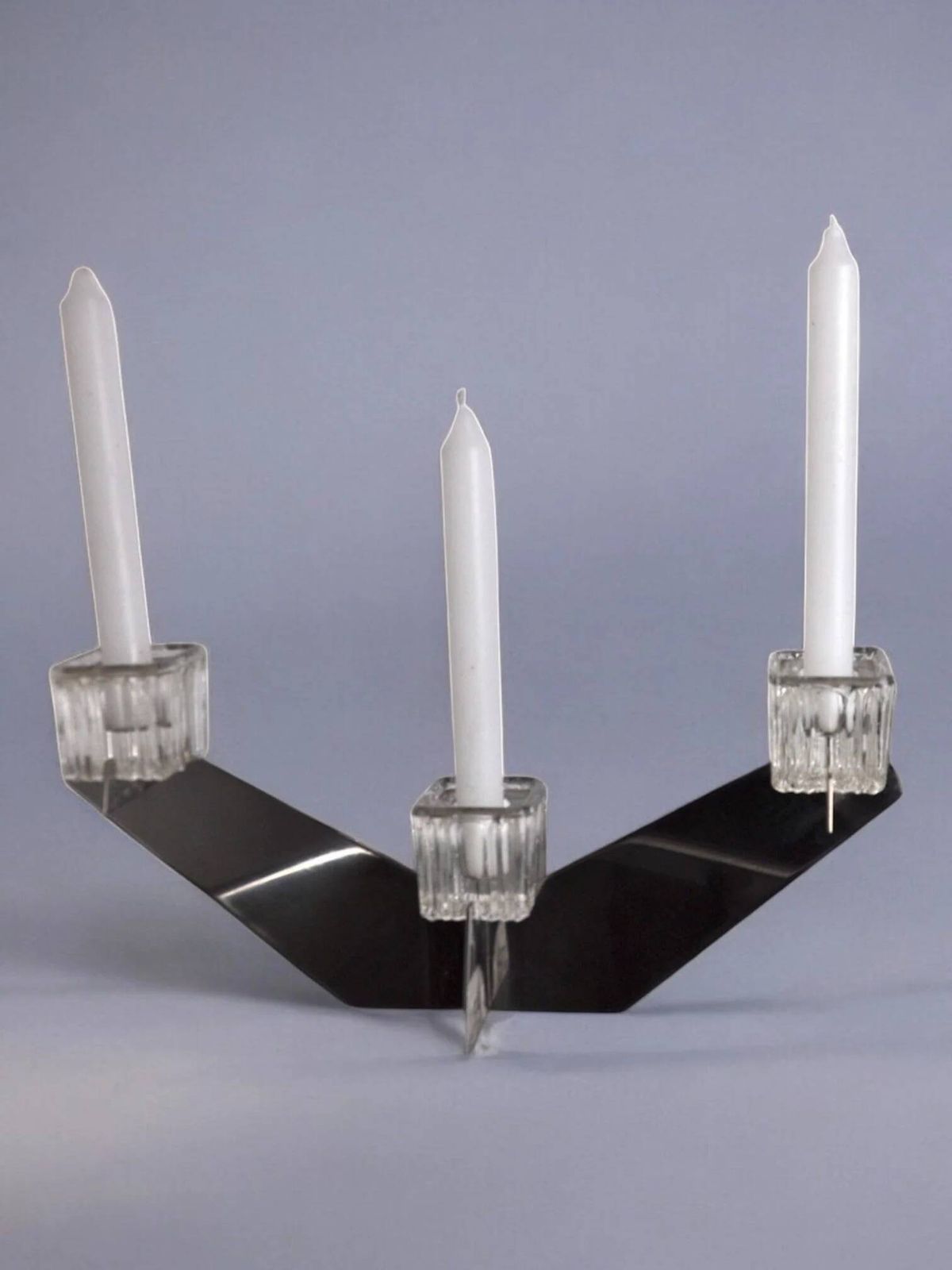 Peill & Putzler Candelabra, Glass And Metal, Germany, 1970 photo 472.0