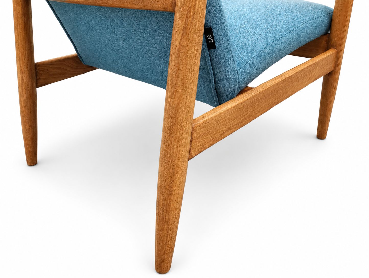 Set Of Two   1965 Chairs By Edmund Homa, Model Gfm 64 High Blue photo for sale