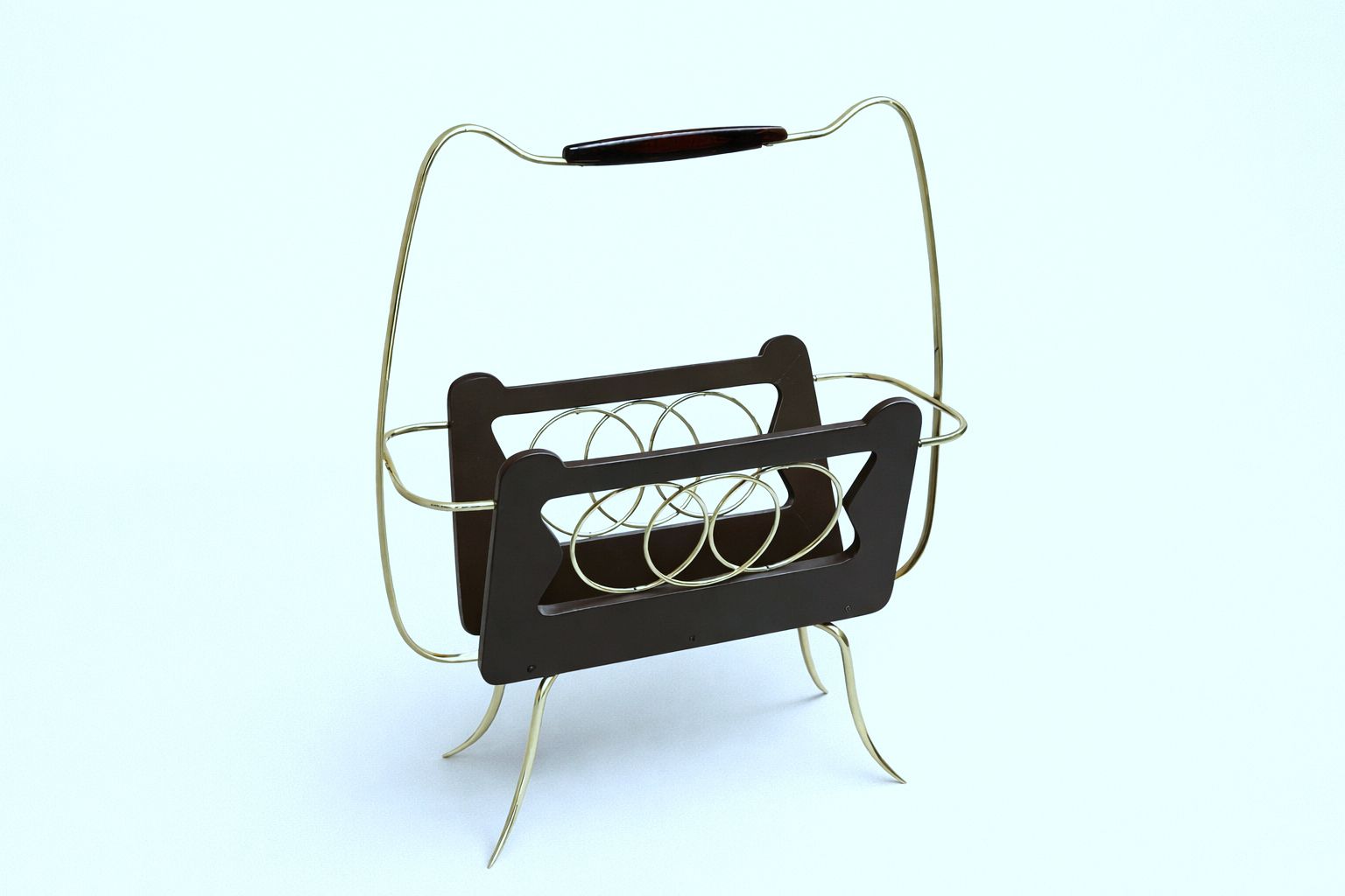 Mid Century Magazine Rack / Design By Gio Ponti / Italy '50