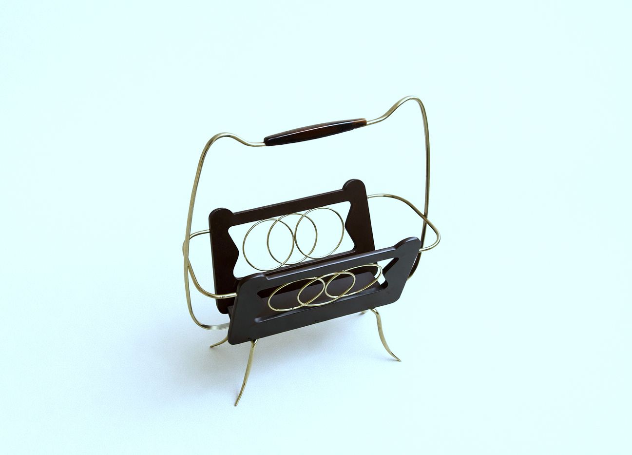 Mid Century Magazine Rack / Design By Gio Ponti / Italy '50 photo Home Decor