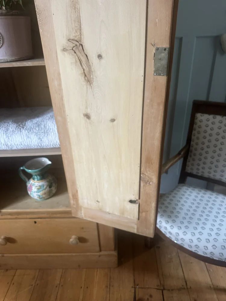 Old Pine Cupboard With Shelves Wardrobe photo for sale