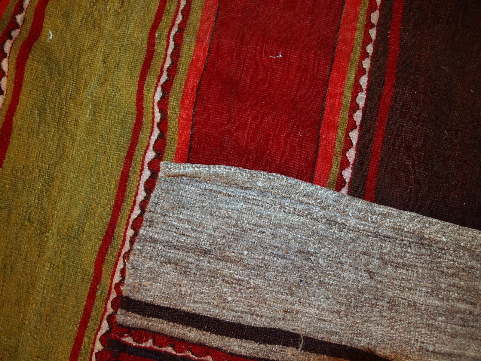 535.0 Handmade Vintage  Kilim Runner 80cm X 290cm 1950s Wool Rug photo
