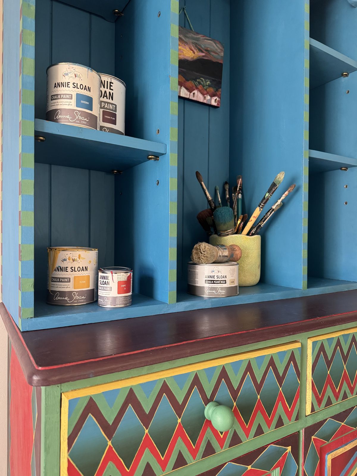 Furniture Hand Painted Welsh Dresser photo