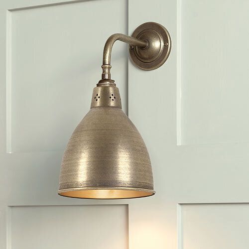 Pair Of Jim Lawrence Barbican Wall Lights In Antiqued Brass photo 100.0