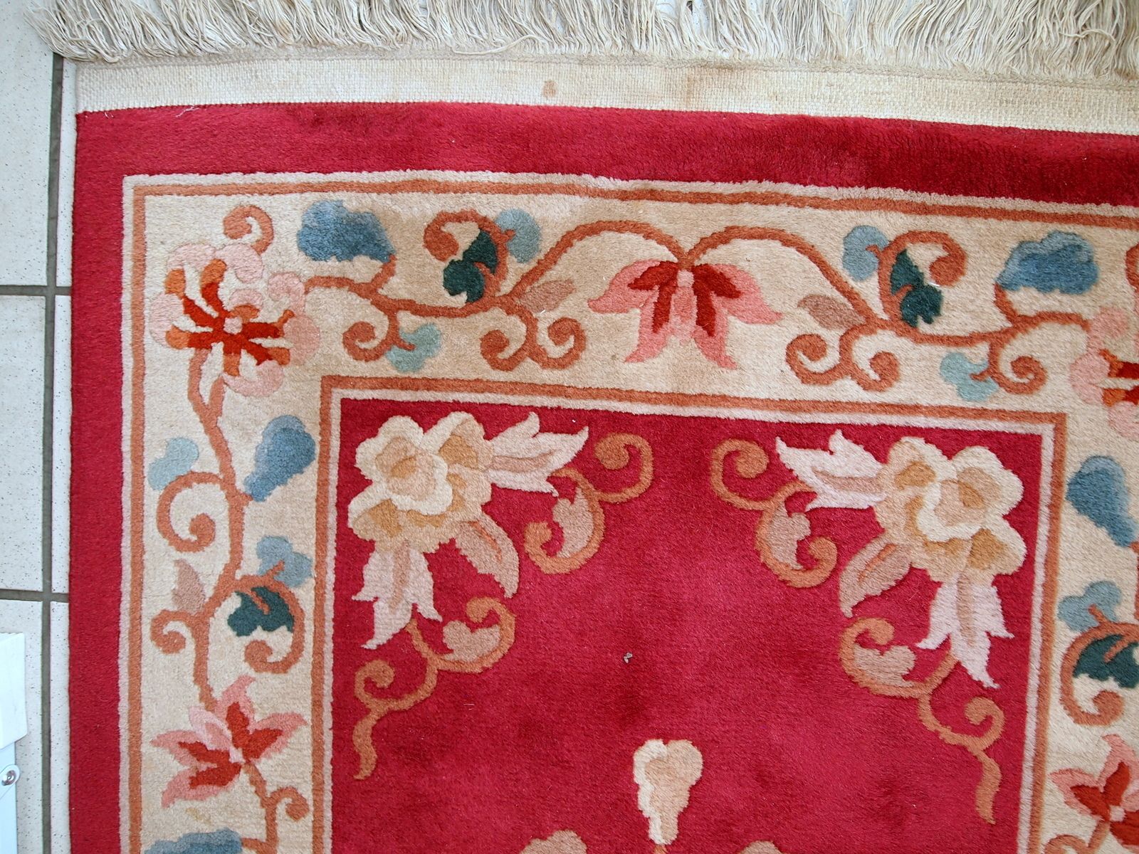 Handmade Art Deco Chinese Wool Rug 2.5' X 4.5' – 1970s photo furniture