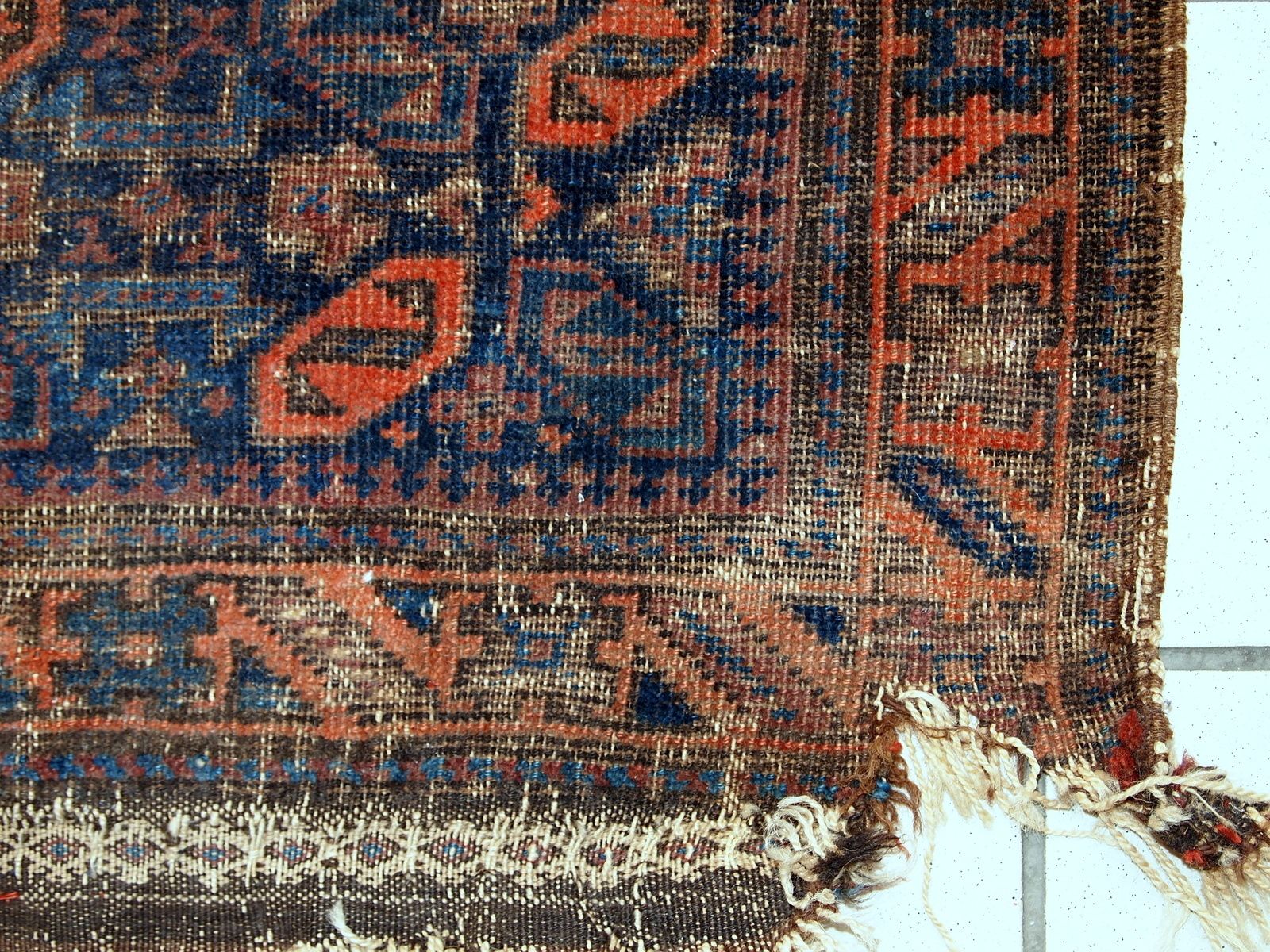 Antique Afghan Baluch Bagface Rug 2.4' X 2.6' Wool 1880s photo Textiles