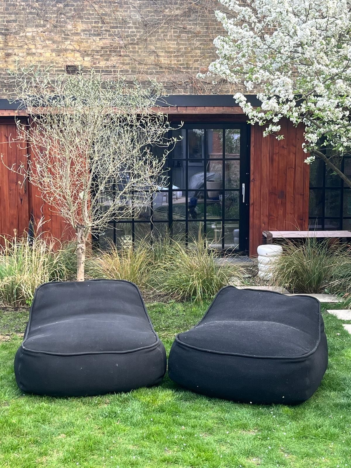 2 Anthracite Paola Lenti Float Outdoor Chairs photo furniture