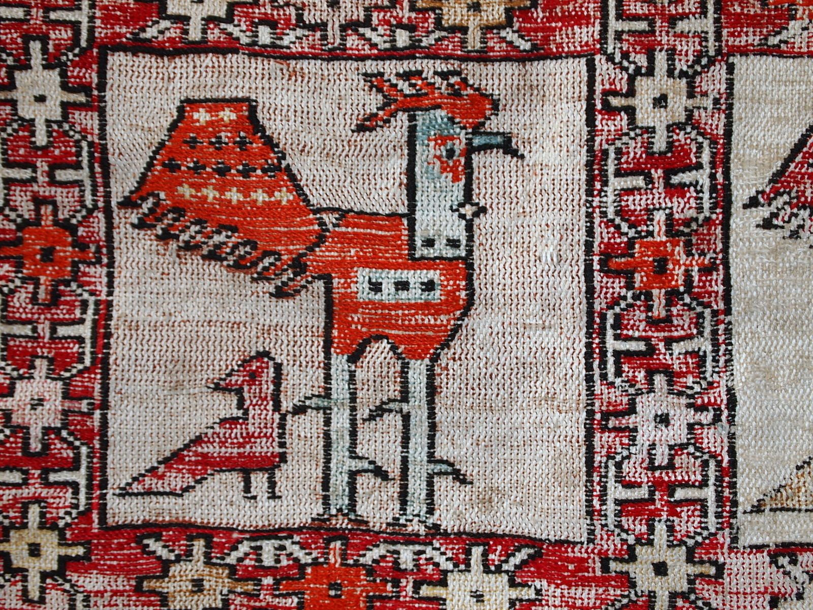 Handmade Vintage Sumak Silk Kilim Rug 125cm X 183cm, 1960s photo buy