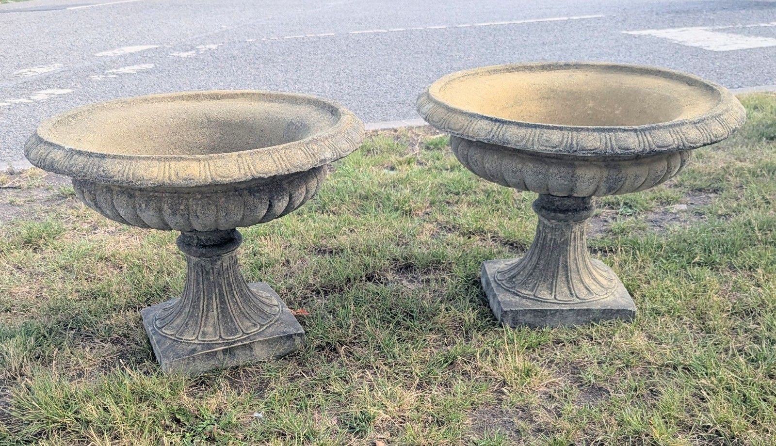 Woodbury Style Garden Urn Planters English Stone Delivery Available 0342. photo buy