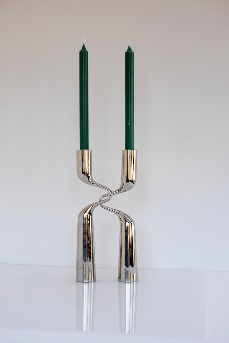 Vintage Sculptural Candleholders By Mikaela Dörfel, 2000s, Set Of 2