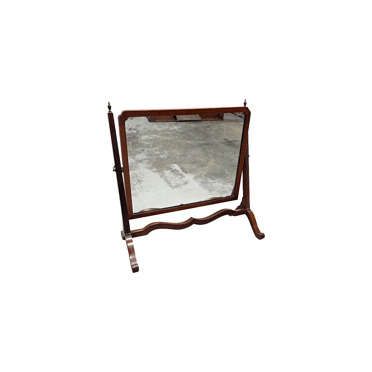 Miroir de table édouardien en acajou, début du XXe siècle
