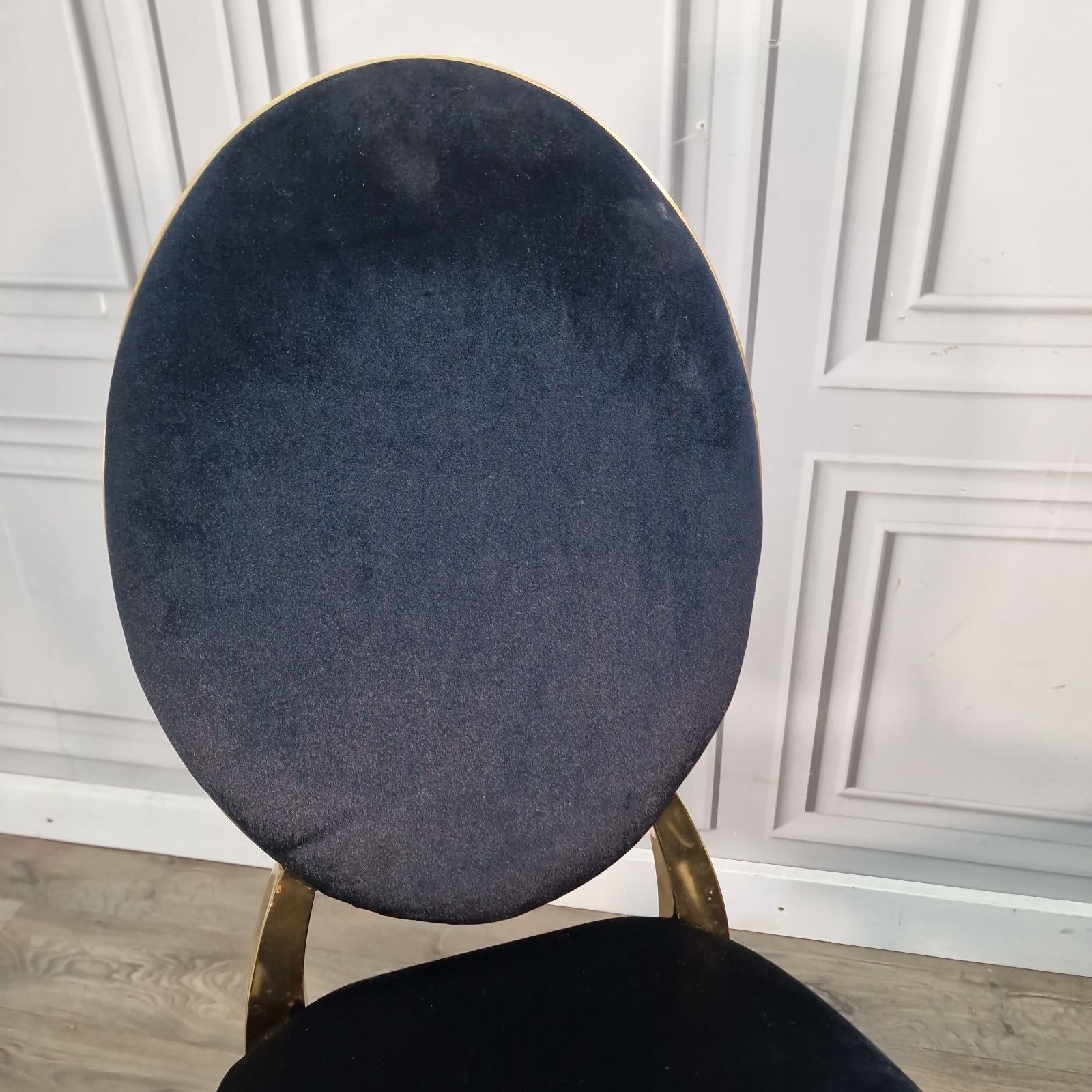 Vintage Dior Style Chairs Gold Upholstered Dining Bedroom Seats Retro Mcm Pair photo Furniture