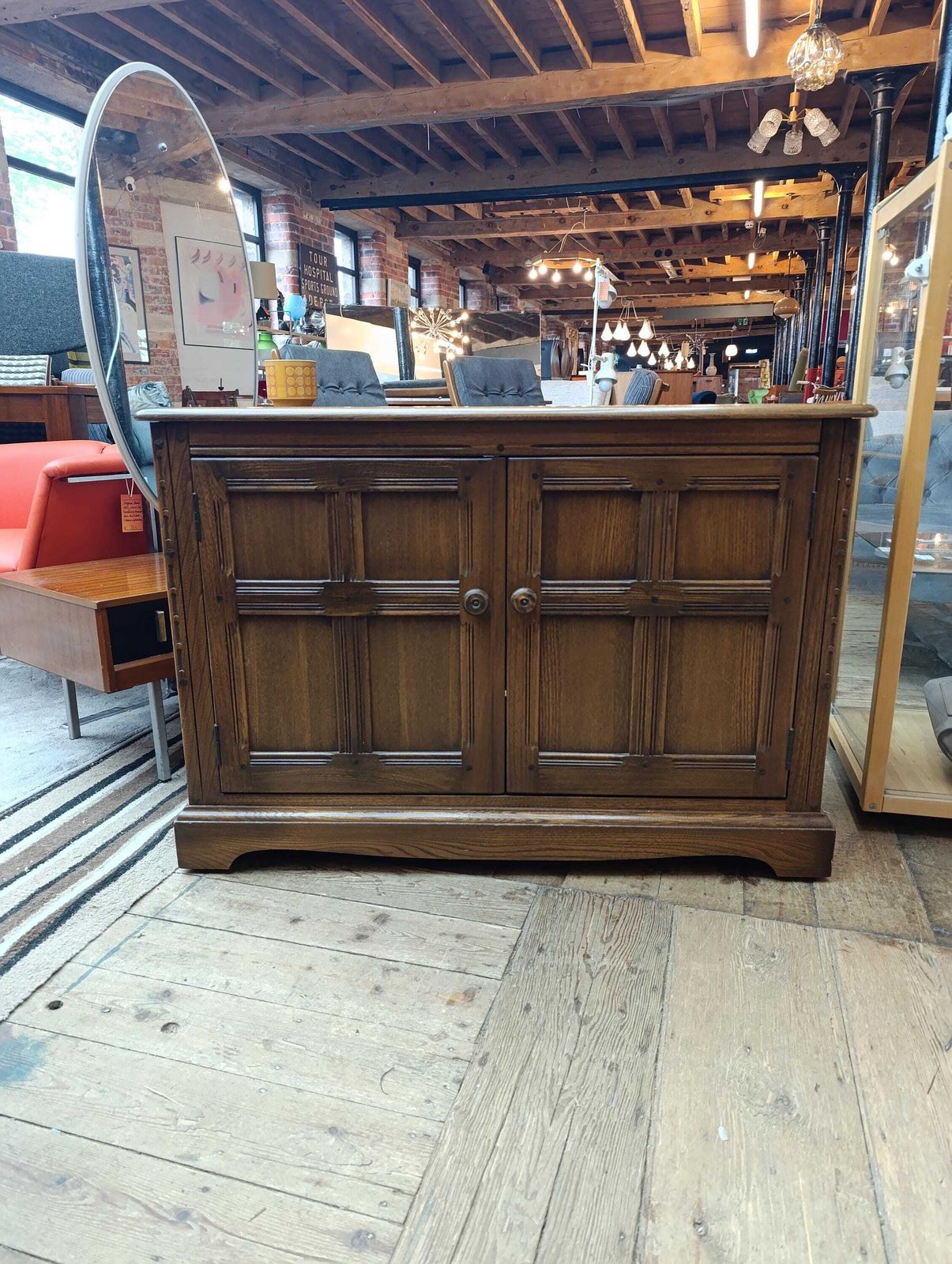 Mid Century Ercol Winchester Sideboard |Media Unit | Model 961 Golden Dawn | 1960s