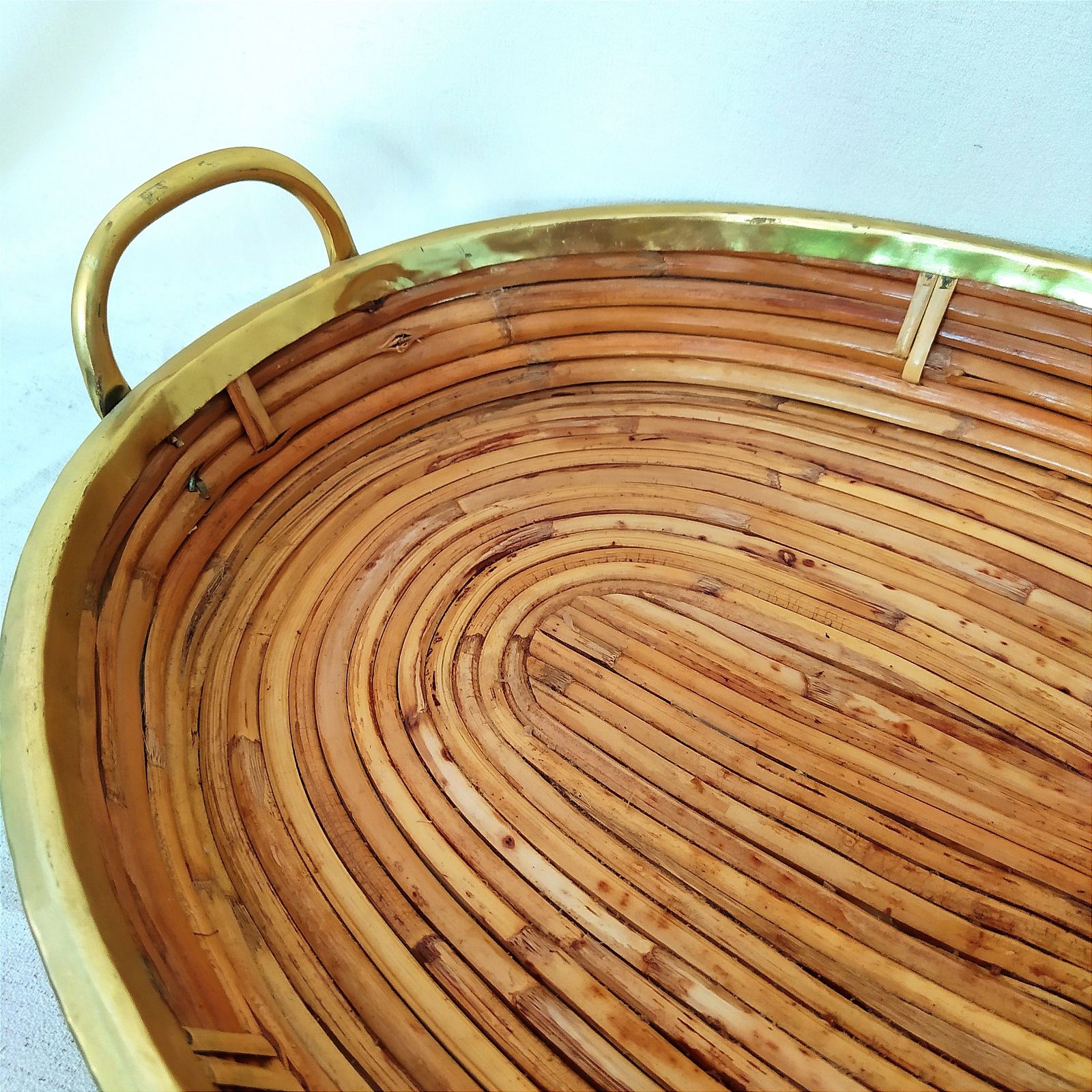 1970's Large Pencil Reed Basket. photo buy