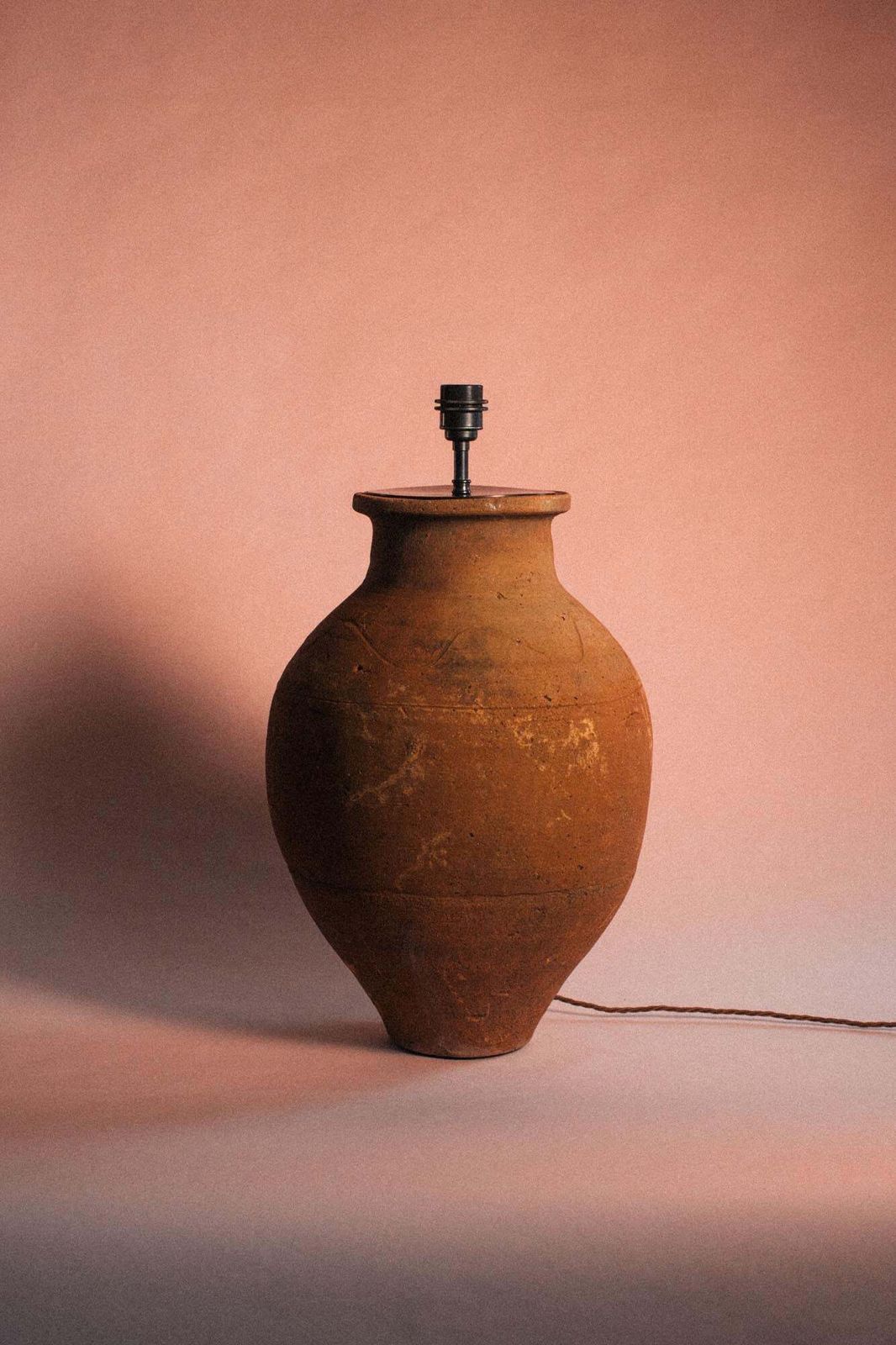 Sunbaked Curve Terracotta Lamp photo furniture