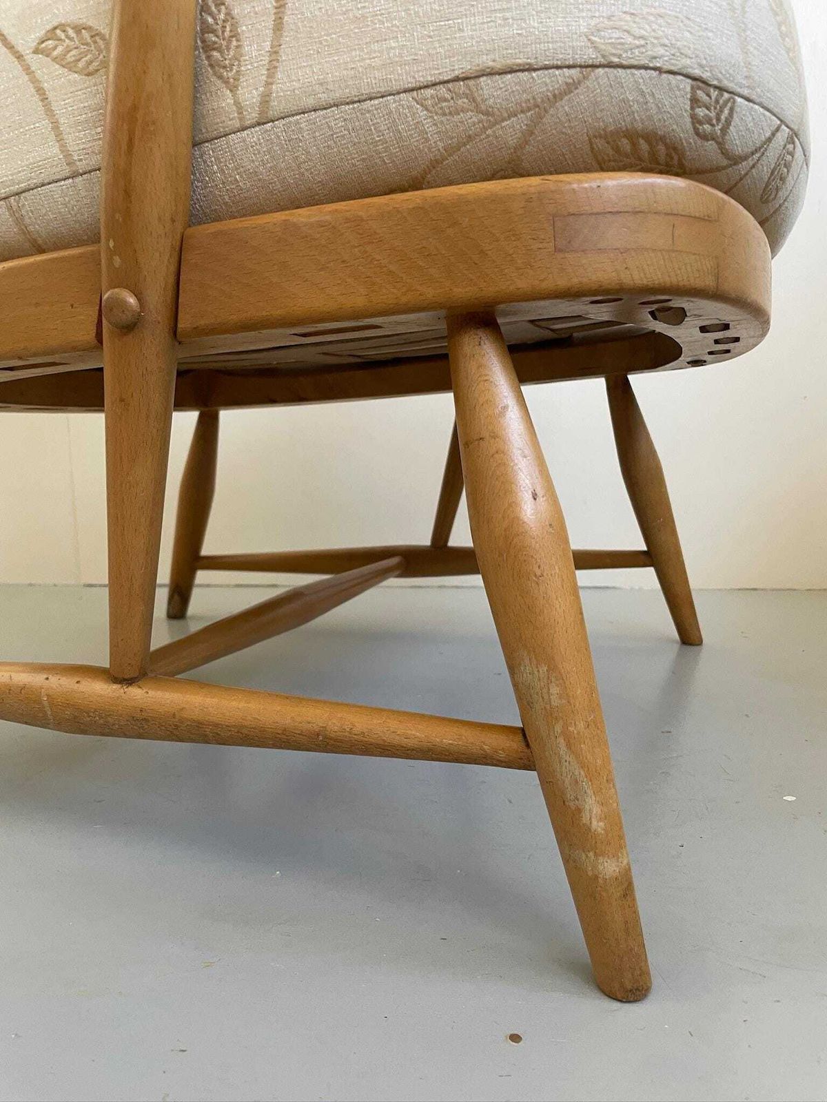 Vintage Ercol Model 334 Elm Armchair With Chunky Cushions photo buy