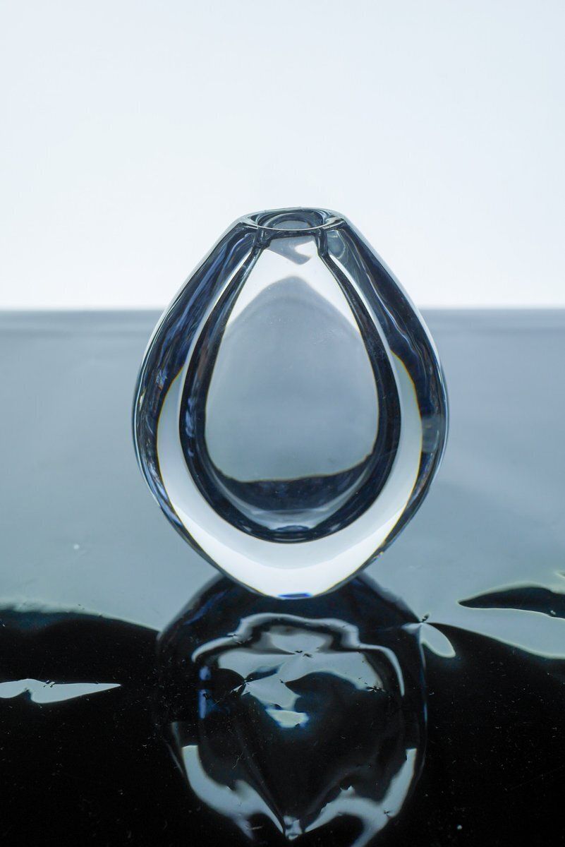 photo buy Crystal Lucid Drop Glass Vases By Sven Palmqvist For Orrefors, Sweden, 1950s, Set Of 3