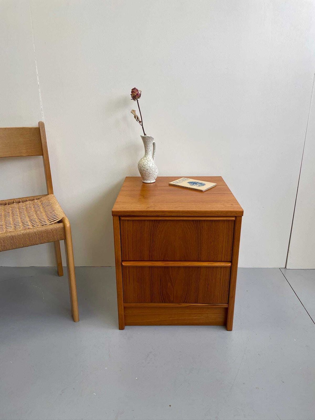 Small Mid Century Teak Chest Of Drawers Or Bedside Cabinet