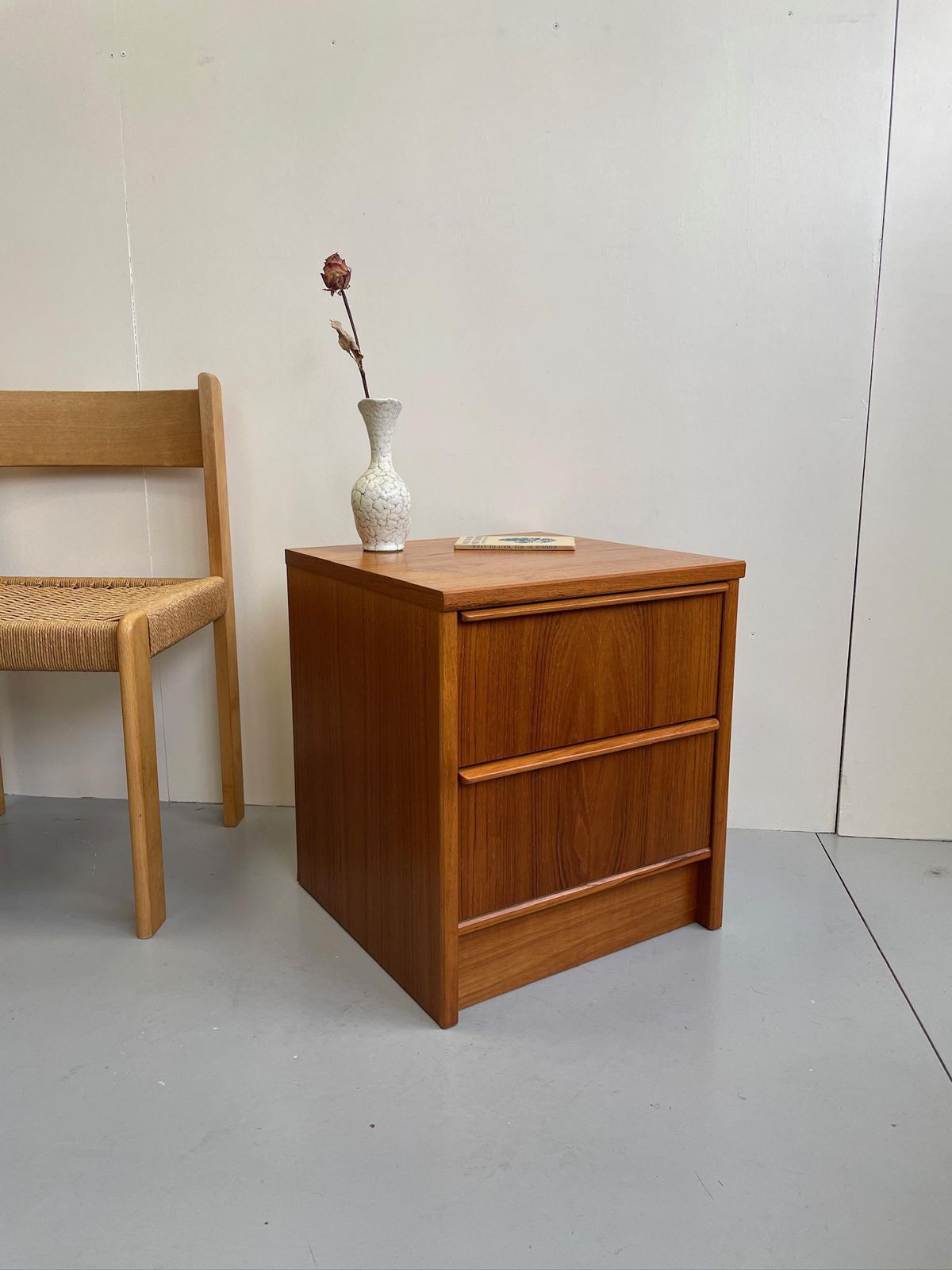 Small Mid Century Teak Chest Of Drawers Or Bedside Cabinet photo furniture