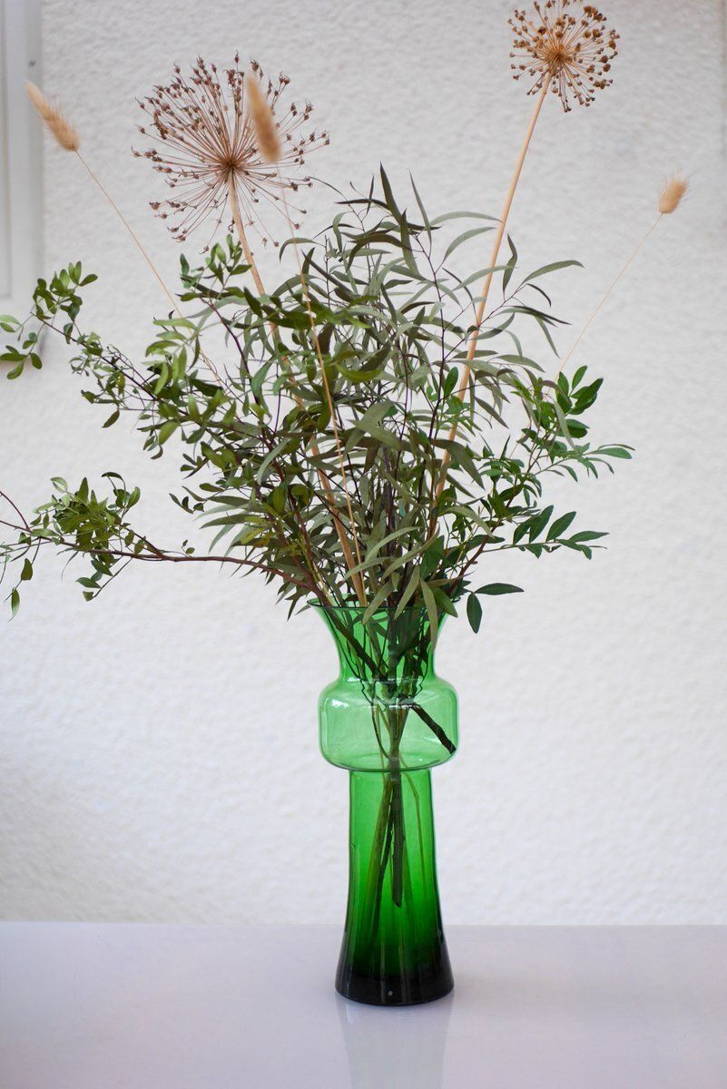 photo vintage Grand vase Tang-Li vert, par Morales-Schildt pour Kosta