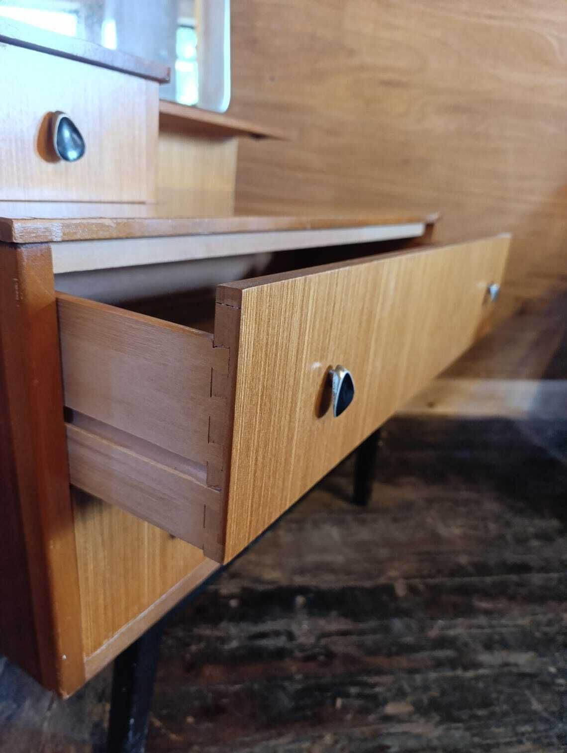 photo for sale Austinsuite Mid Century Teak Dressing Table With Mirror 1960s British Modern