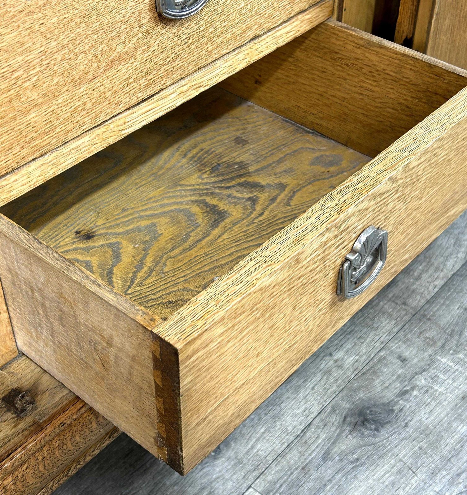 Furniture Fab Fully Refinished Art Deco Oak Sideboard/Buffet C1930 photo