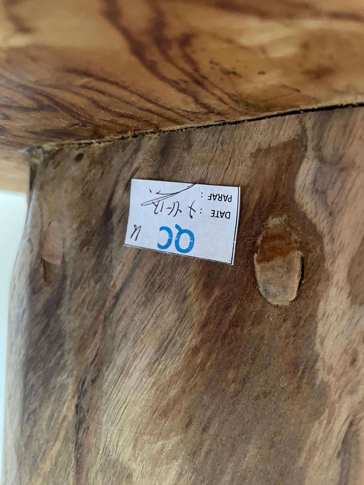 photo for sale Large Chunky Natural Wooden Tree Root Side Table With Thick Solid Top