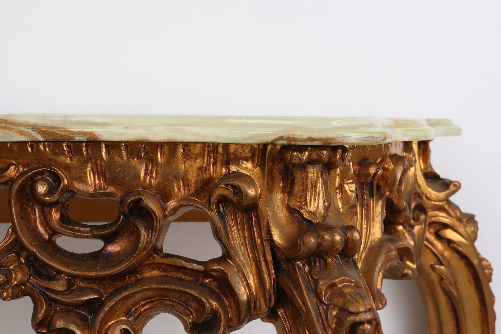 photo for sale Louis XV Style Console With Marble Top, France, 1970s