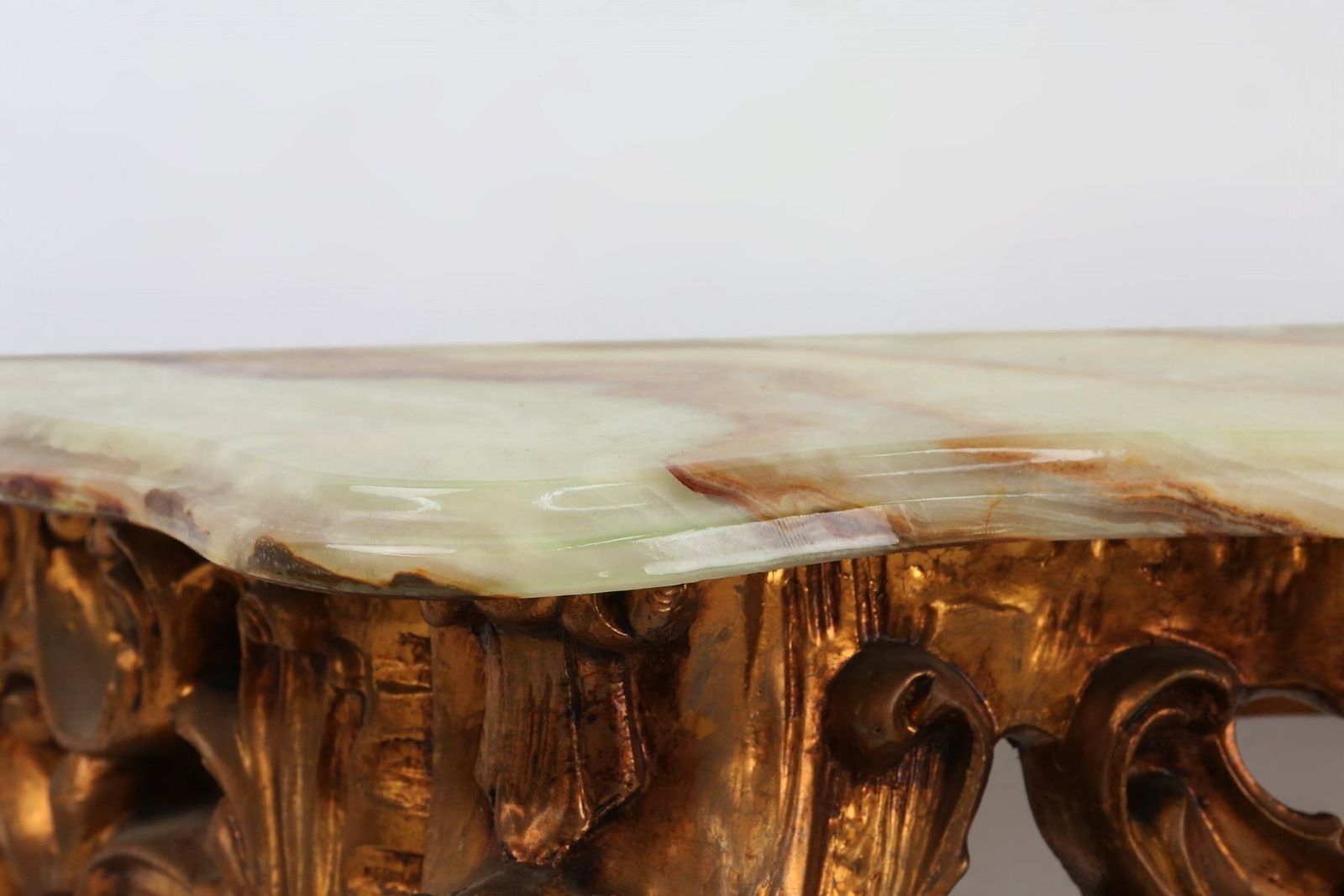 photo vinterior Louis XV Style Console With Marble Top, France, 1970s