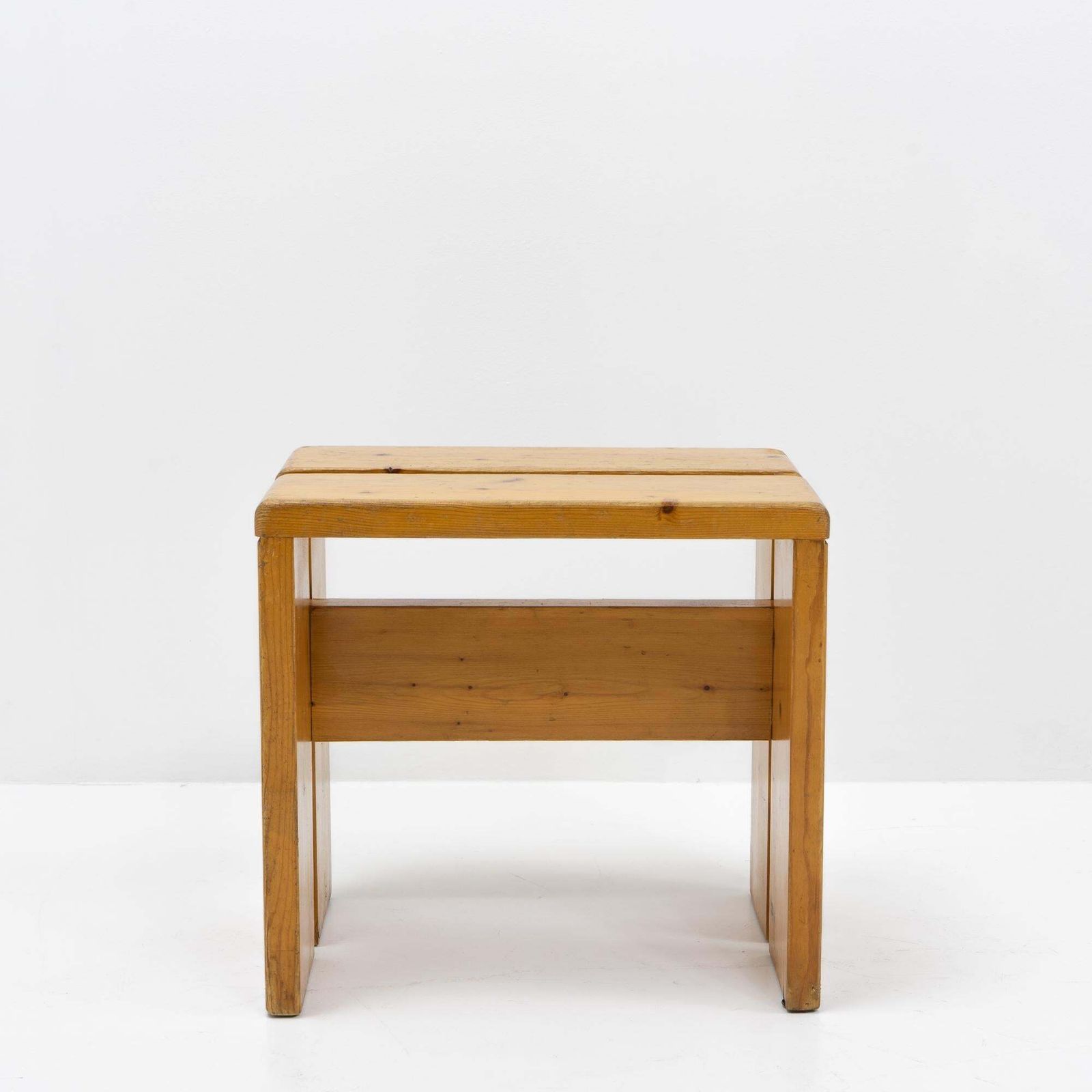 photo furniture French Design Charlotte Perriand, Pine Stool For Les Arcs, 1950s