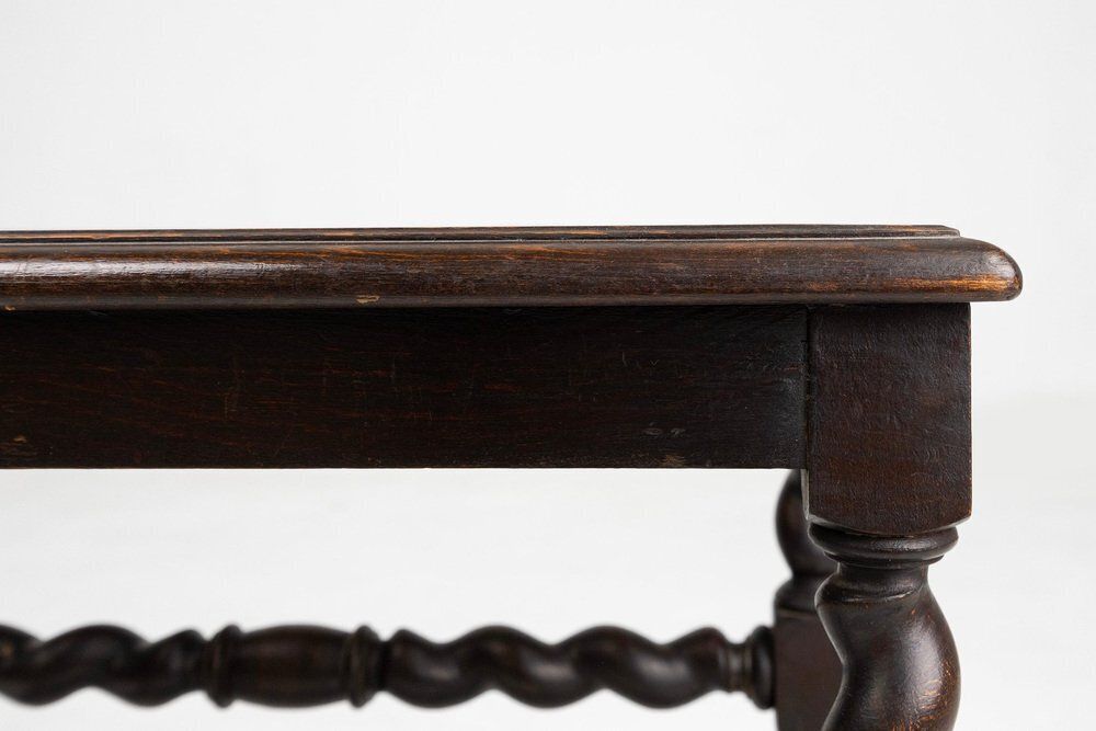 French Wooden Stool With Rattan Top, 1880s photo Furniture