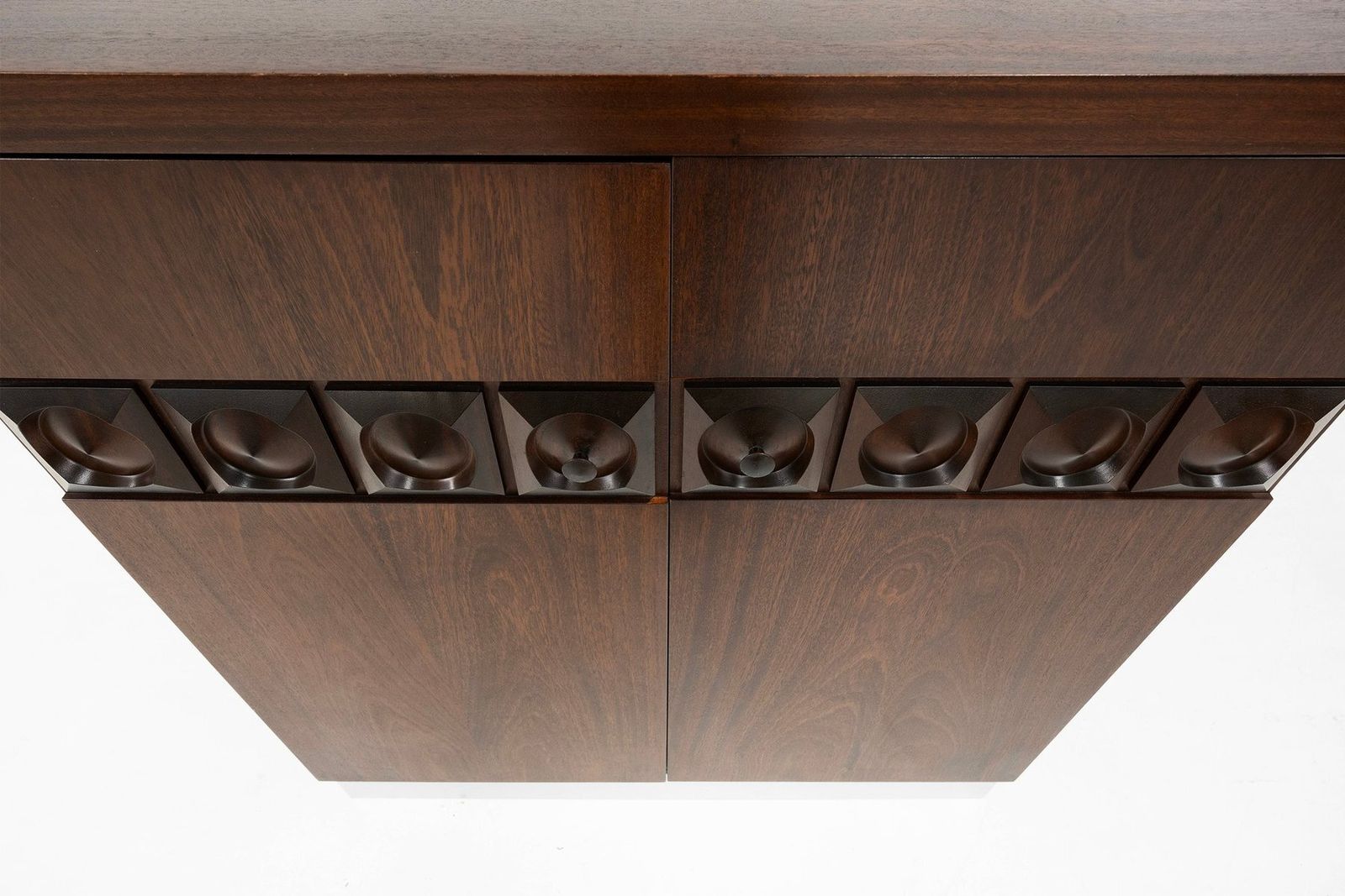Brutalist Geometrical Bar Cabinet, Belgium, 1970s photo Furniture