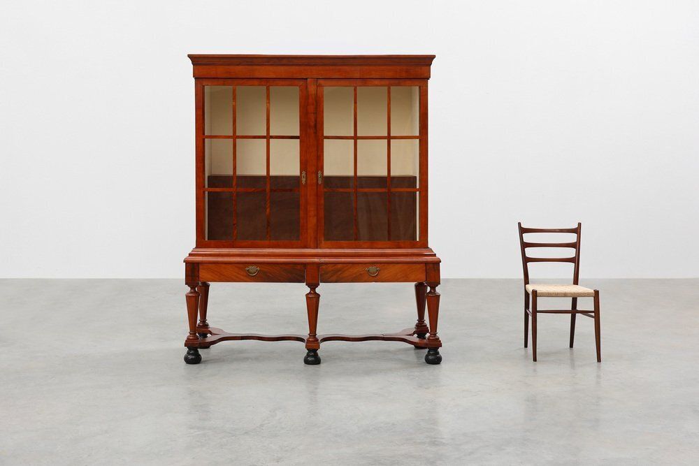 Antique William IV Style Walnut Display Cabinet, United Kingdom, 18th Century photo furniture