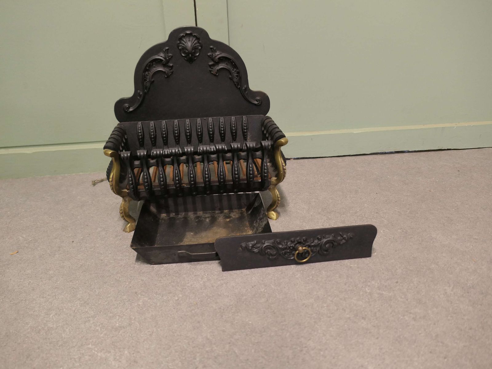 A Regency Style Iron Fire Grate The Fire Has A Decorative High Shaped Back, photo 654.0