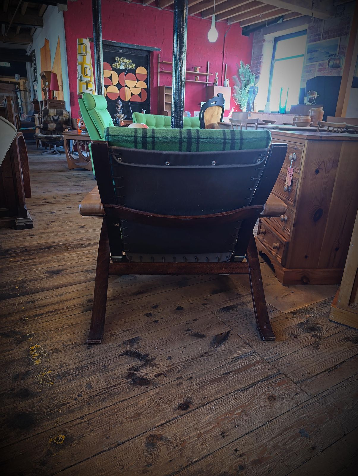 Rare 1960s Ingmar Relling “Flex Safari” Folding Chair In Rosewood | Westnofa | Norwegian Modernism photo vinterior