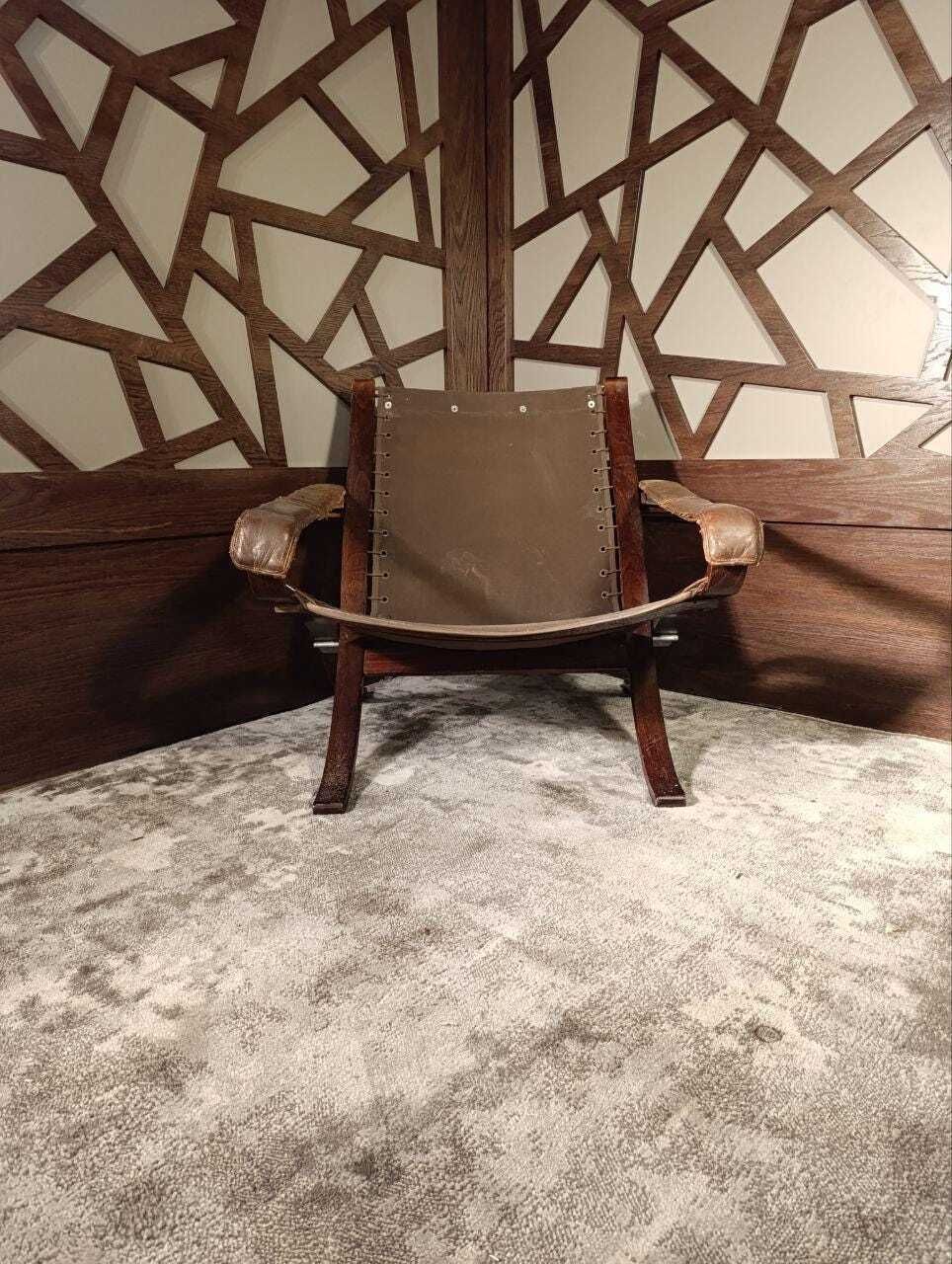 photo vinterior Rare 1960s Ingmar Relling “Flex Safari” Folding Chair In Rosewood | Westnofa | Norwegian Modernism