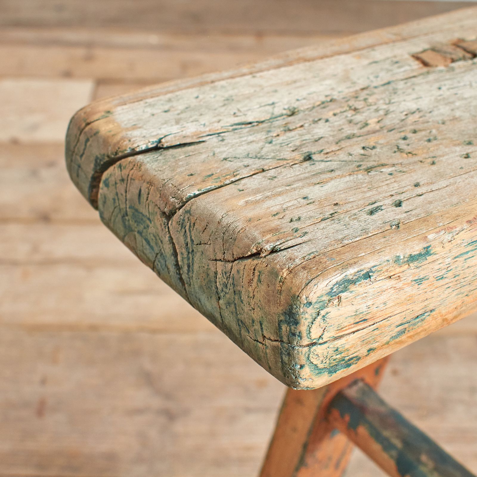 Antique Reclaimed Rustic Wooden Hallway Pig Bench  Cz photo for sale