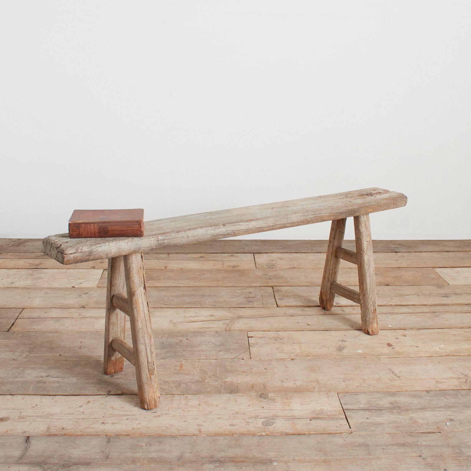 Antique Reclaimed Rustic Wooden Hallway Pig Bench  Dc