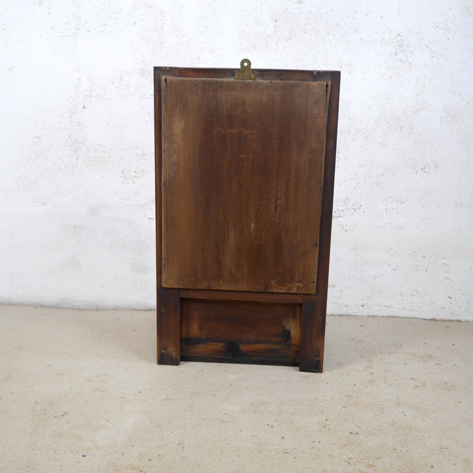 Victorian Antique Mahogany Wall Mirror Valet Hall Glove Box #103219 photo vinterior
